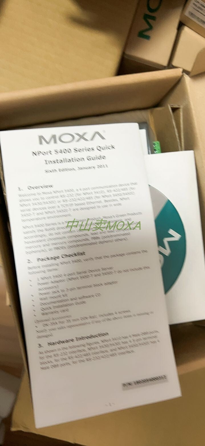 1pcs  MOXA Nport 5410 RS-232 4-port DB9-pin Serial Server