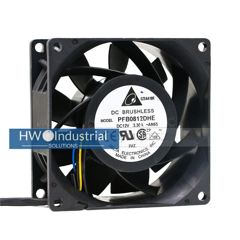 1PC PFB0812DHE Delta 8038 12V 3.30A 8CM 4-wire Server Cooling Fan