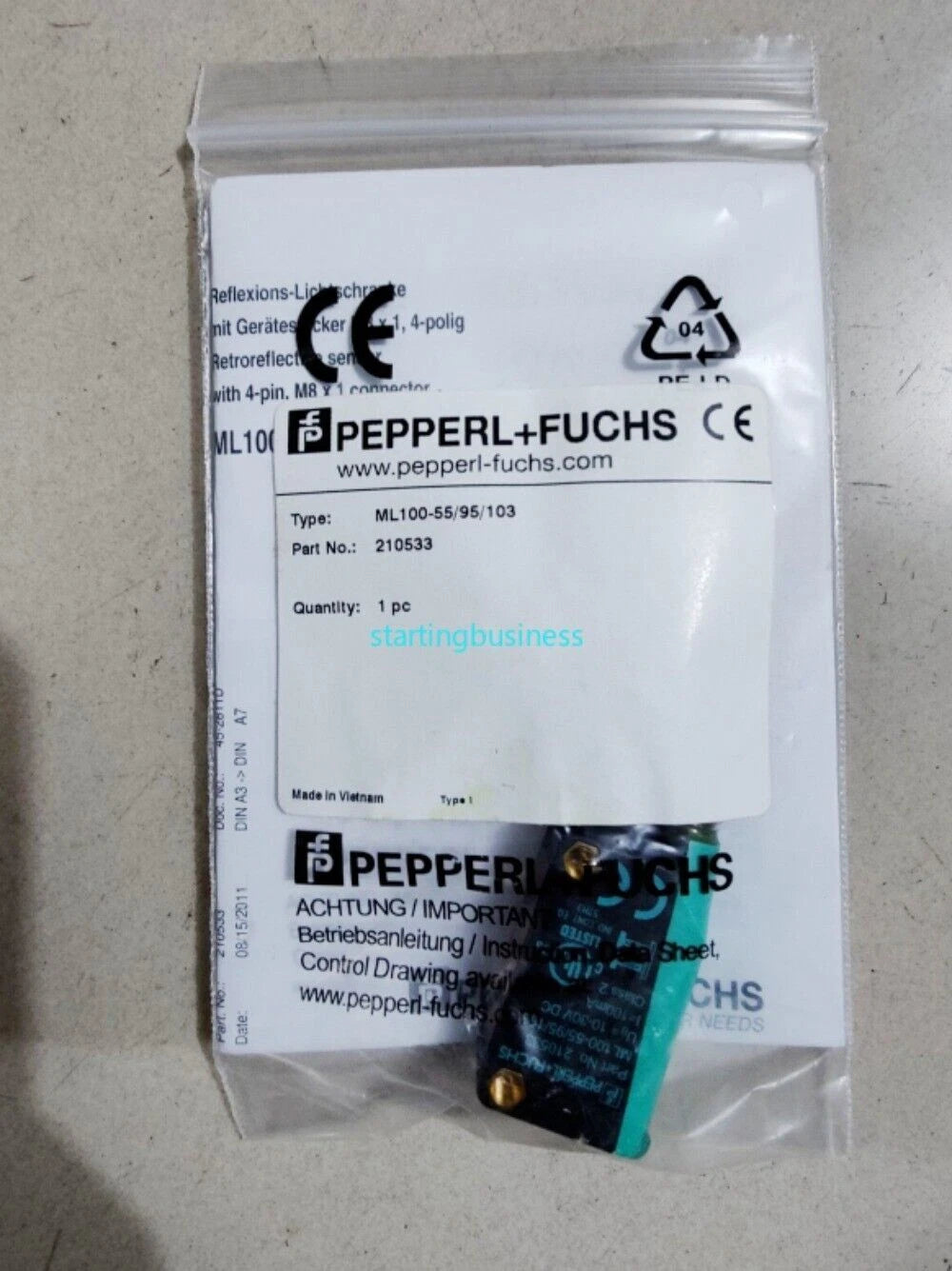 1PCS  For Pepperl + Fuchs 210533 Sensor ML100-55/95/103 Photoelectric switch