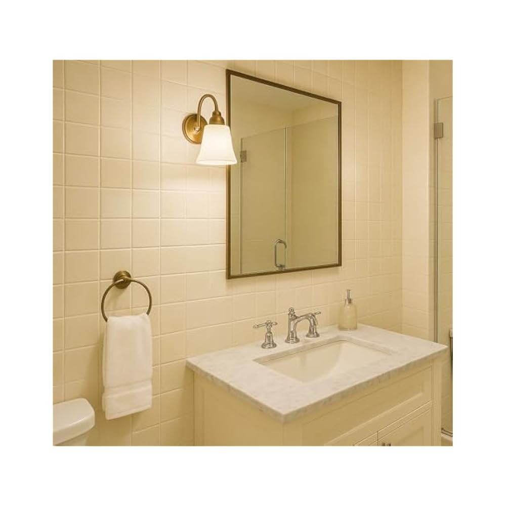 4 1/4 Inch Gloss Ceramic Tile, Buttermilk, Box of 10, for Backsplash
