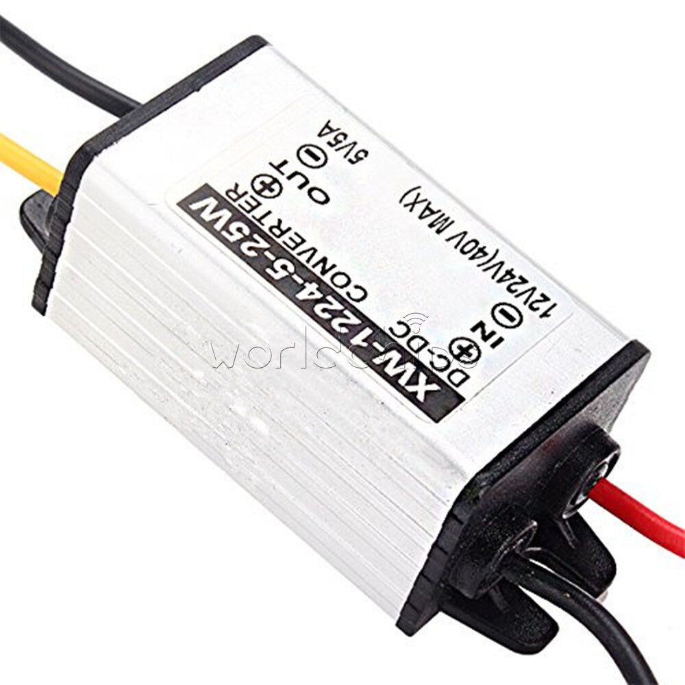 10PCS DC-DC 12V/24V to 5V 5A 25W Converter Step Down Buck Power Supply Regulator
