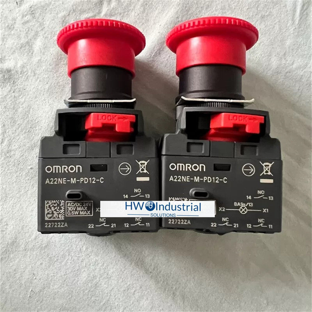 1/Piece  Omron Emergency Stop Button Switch A22NE-M-PD12-C