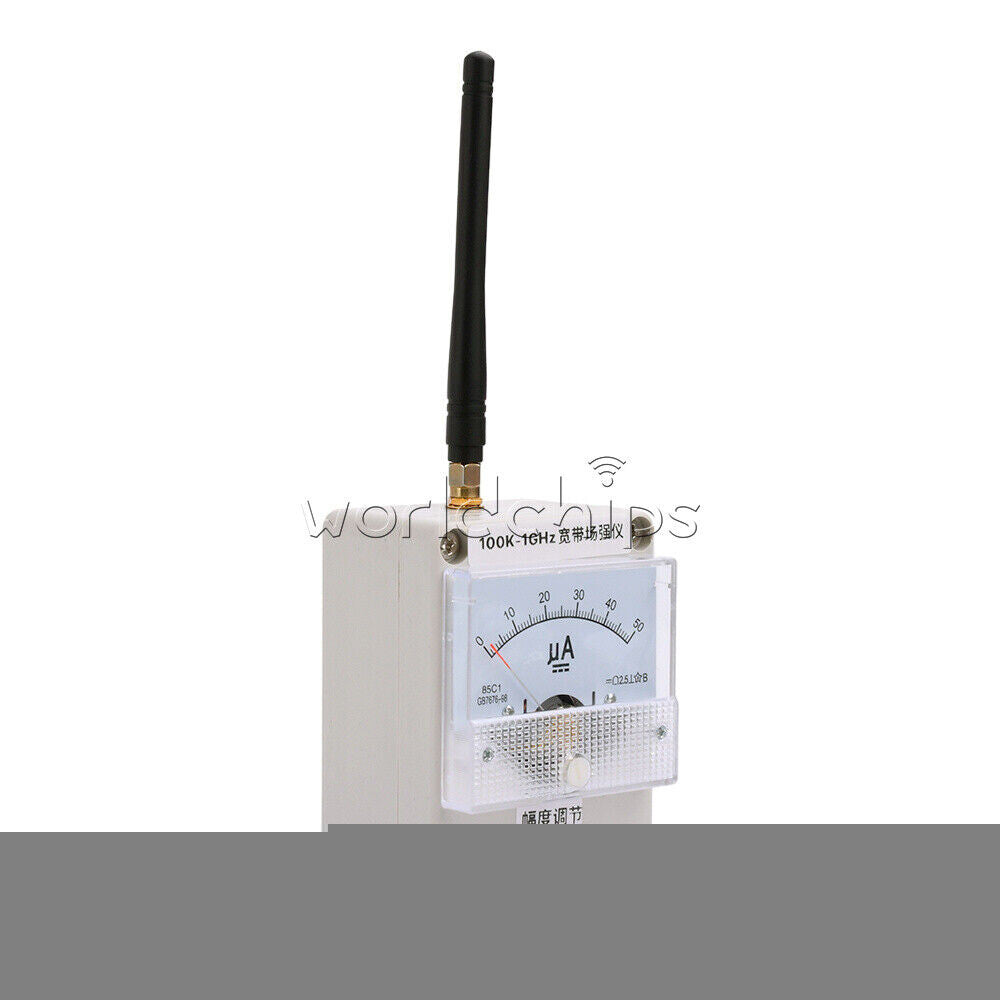 100KHz-1000MHz Field Strength Indicator Meter RF Signal Level Meter + Antenna