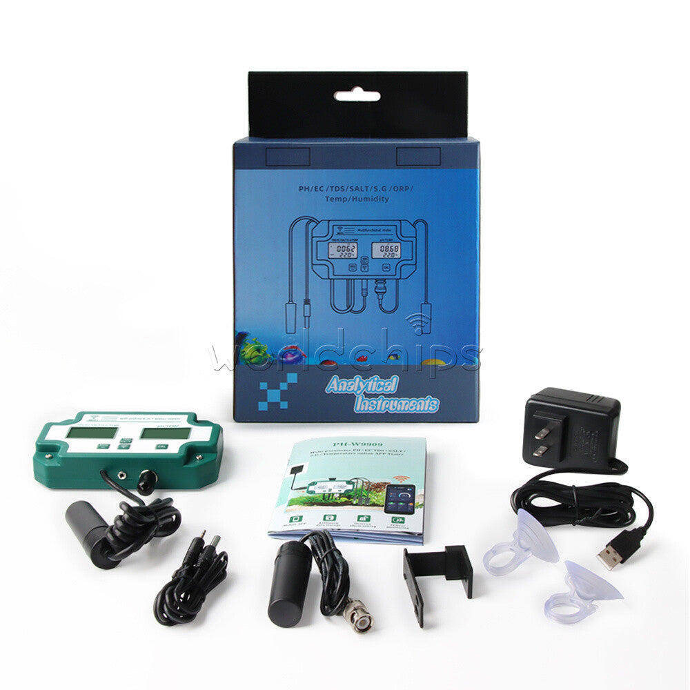 6-in-1 Wifi Digital Water Quality Tester Water Analyzer PH/TDS/EC/SG/Salinity
