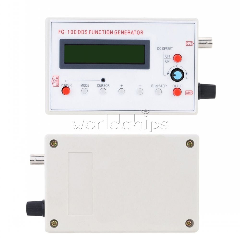 1-10x DDS Function Signal Generator Module 1HZ-500KHz Sine + Square Wave FG-100
