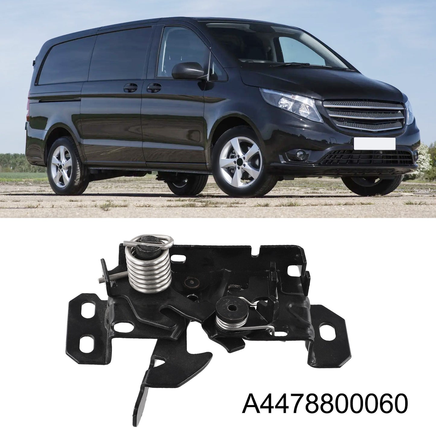For Mercedes For Vito W447 Replacement Hood Lock Metal Black OEM A4478800060