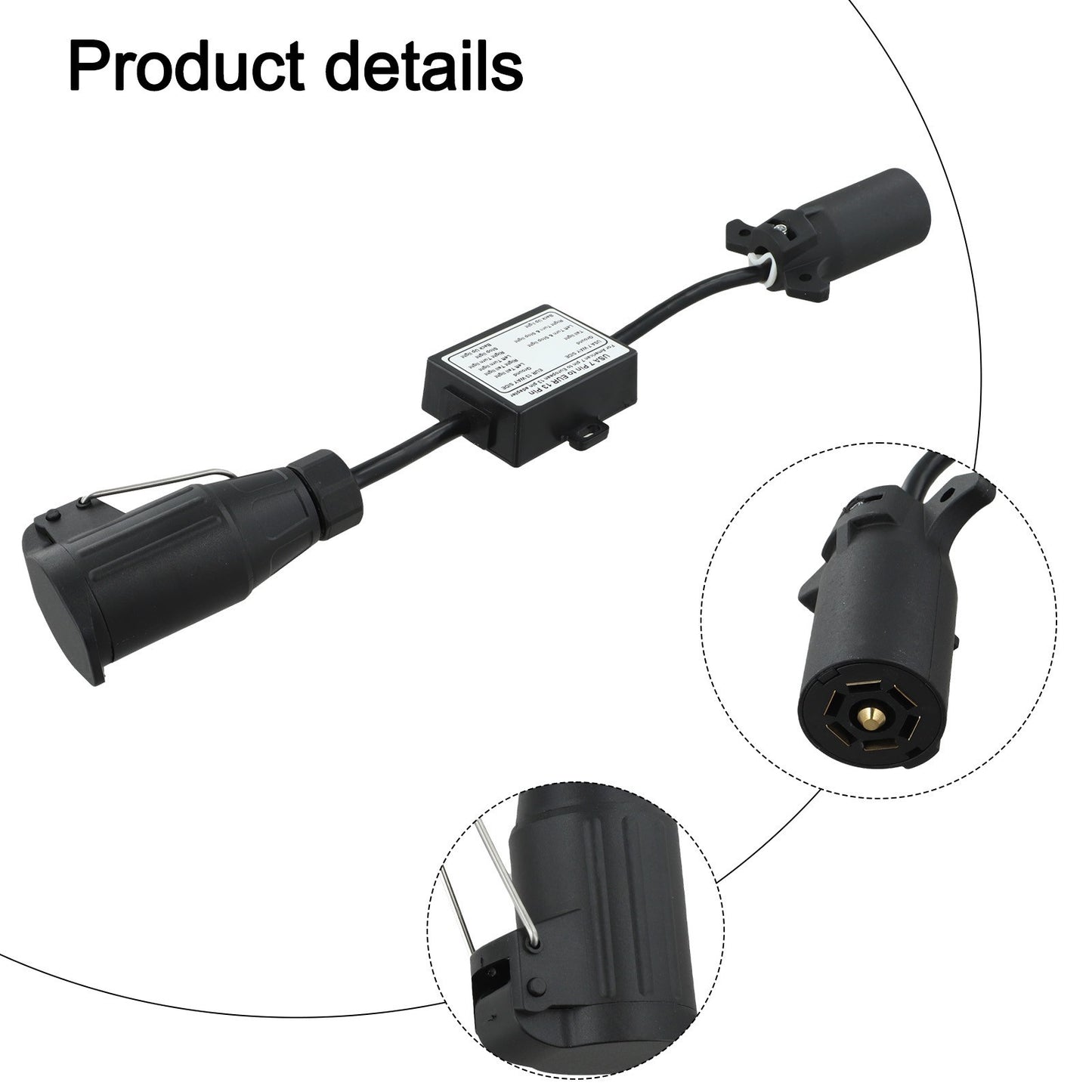13-Pin Trailer Light Converter 7-Way Accessory Connector Electrical Parts