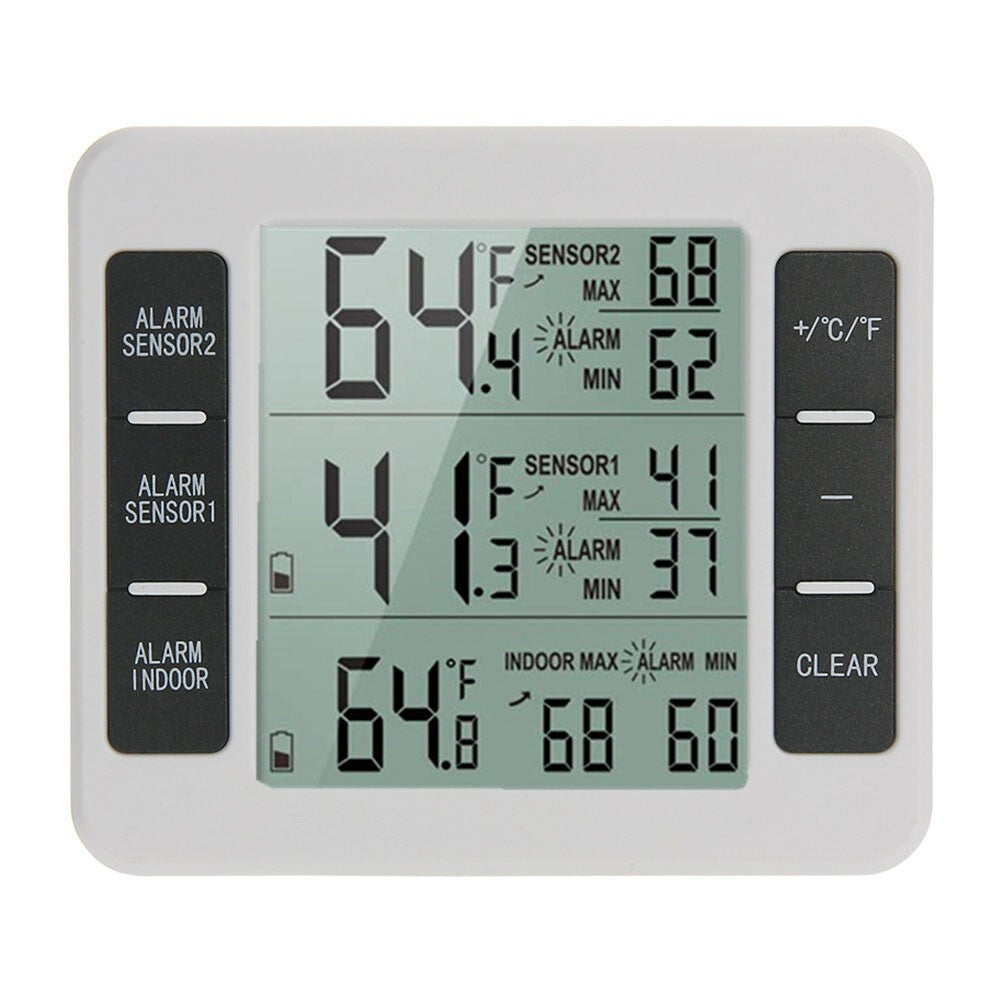 LCD Display Wireless Fridge Thermometer for Precise Temperature Monitoring