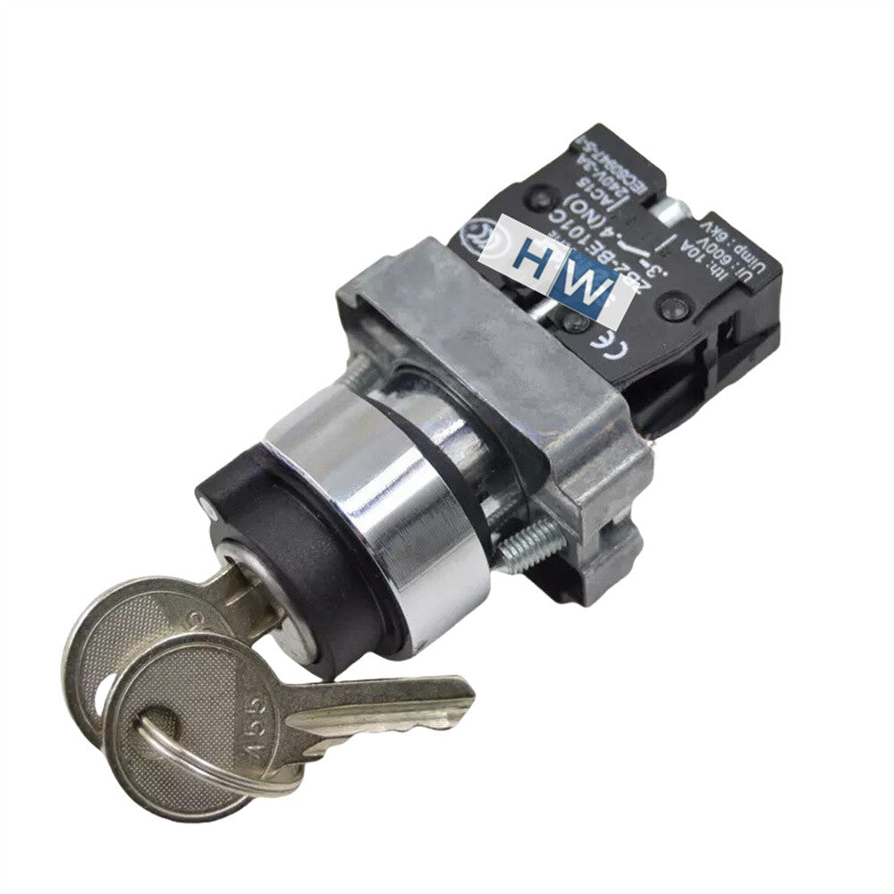2/Piece  Key Selection Switch XB2-BG61C XB2BG61C 2-gear Self Reset 1NO
