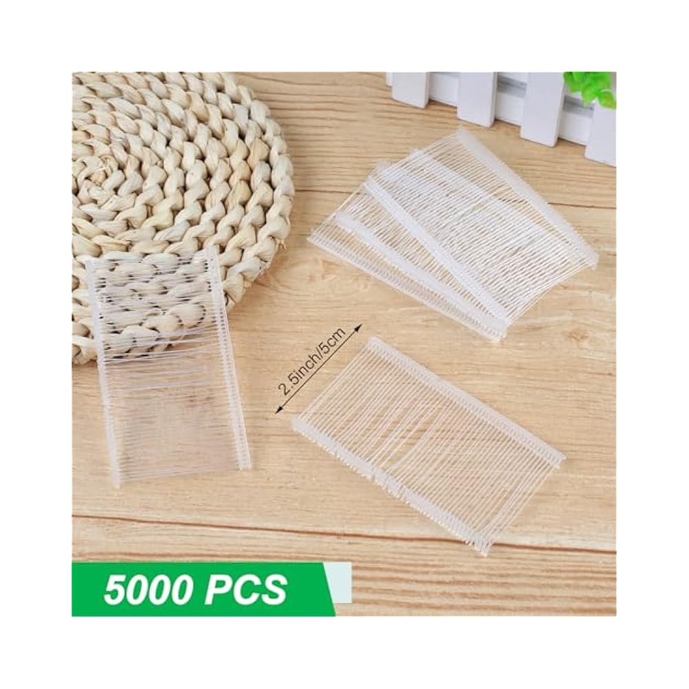 5000-Piece 2 Inch Tag Gun Refills, Plastic Barbs for Garment Price Tag Guns