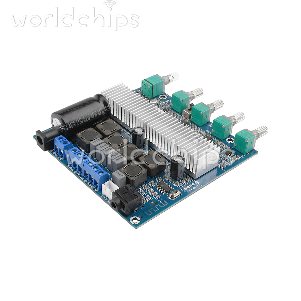Bluetooth 5.0 DC 12-24V TPA3116D2 Digital 2.1 Audio Amplifier Board 100W+50W+50W