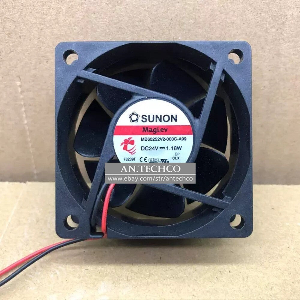 For SUNON MB60252V2-000C-A99 6025 DC24V 1.16W 6CM 2-Wire Cooling Fan