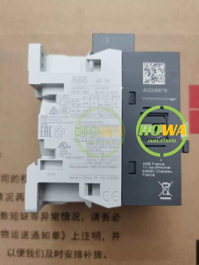 1/pc  ABB Contactor AF09Z-30-10-23 100-250V Coil Voltage