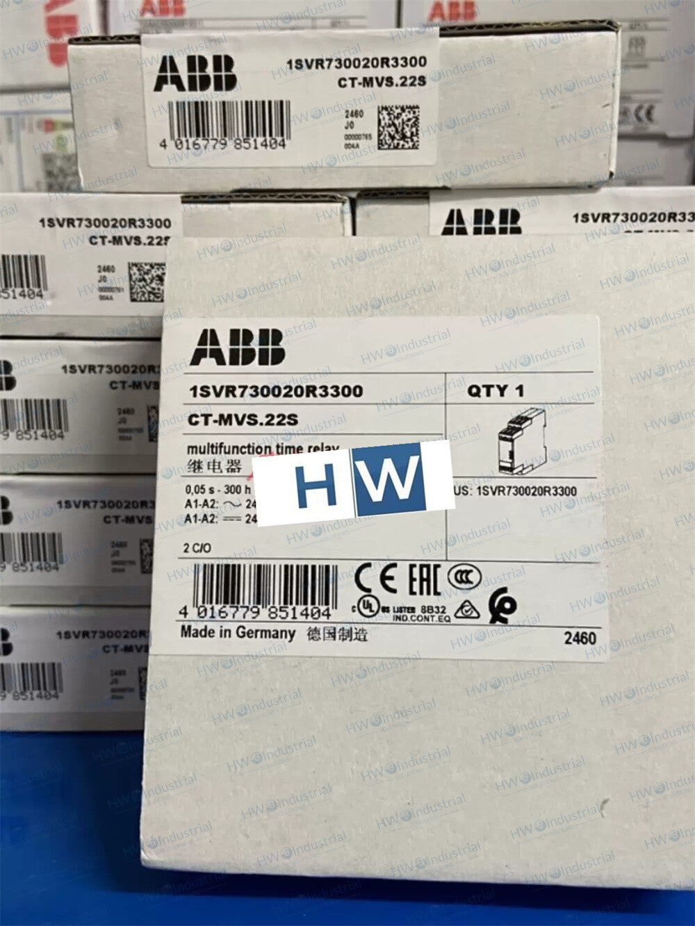 1/Piece ABB Time Relay CT-MVS.22S 24-240V 50/60Hz 1SVR730020R3300