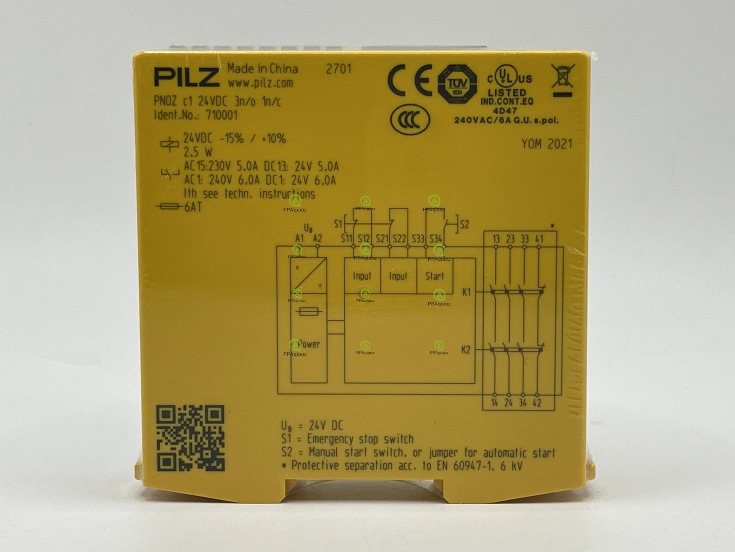 1Pcs  PILZ 710001 PNOZ c1 24VDC 3n/o 1n/c Safety relay  Rapid delivery