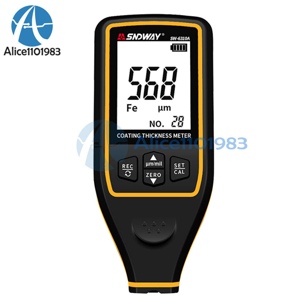 Digital Handheld Coating Paint Thickness Gauge Tester Meter SNDWAY SW-6310A/B