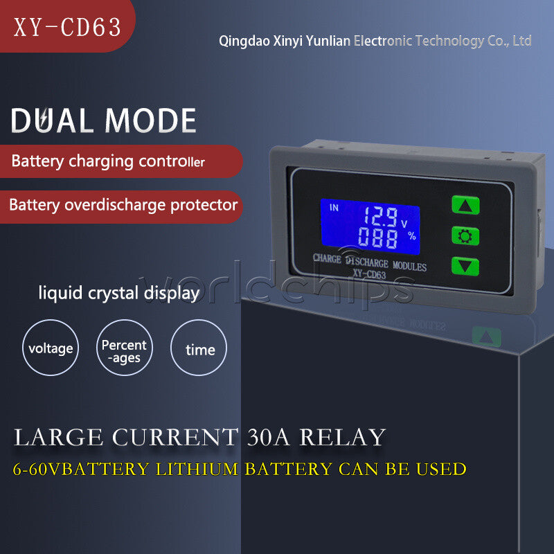 30A CD63L battery charging control module full power-off DC voltage protection