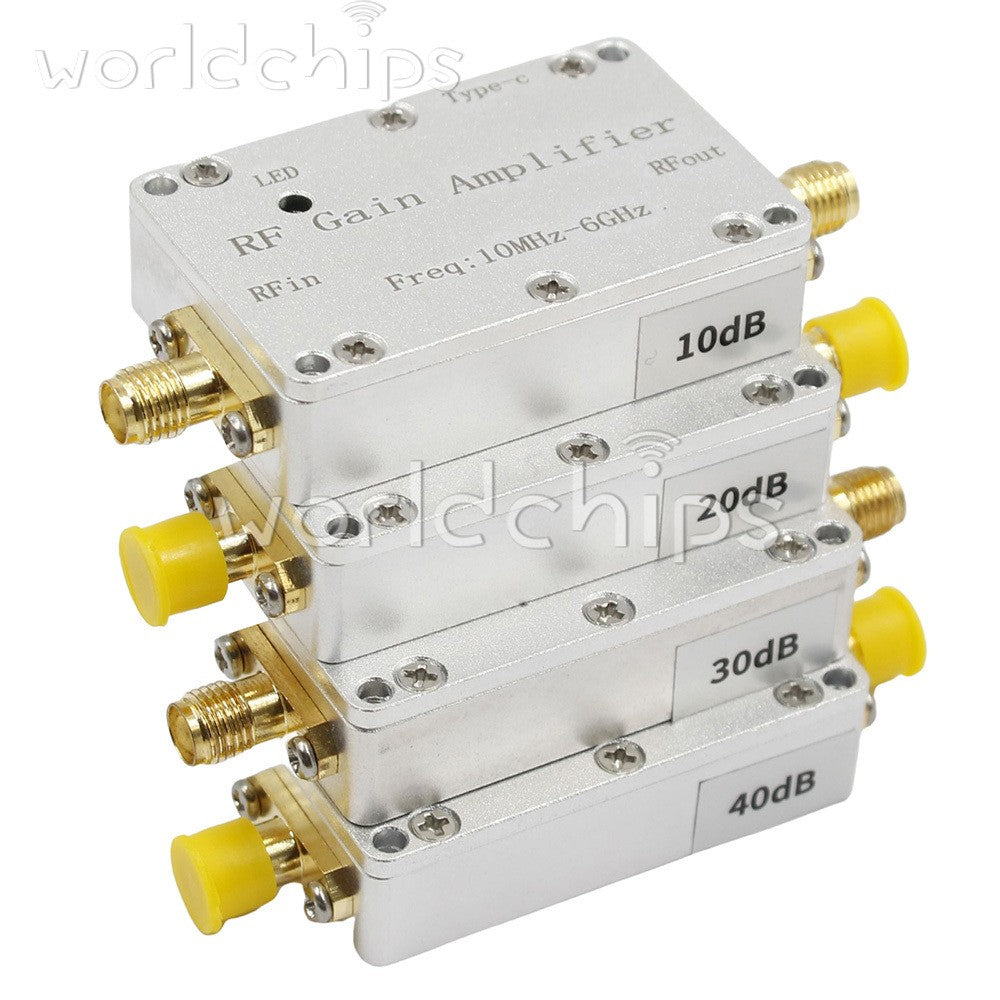 LNA 10M-6GHz RF Gain Amplifier 10DB 20DB 30DB 40DB High Flatness RF Power Amp