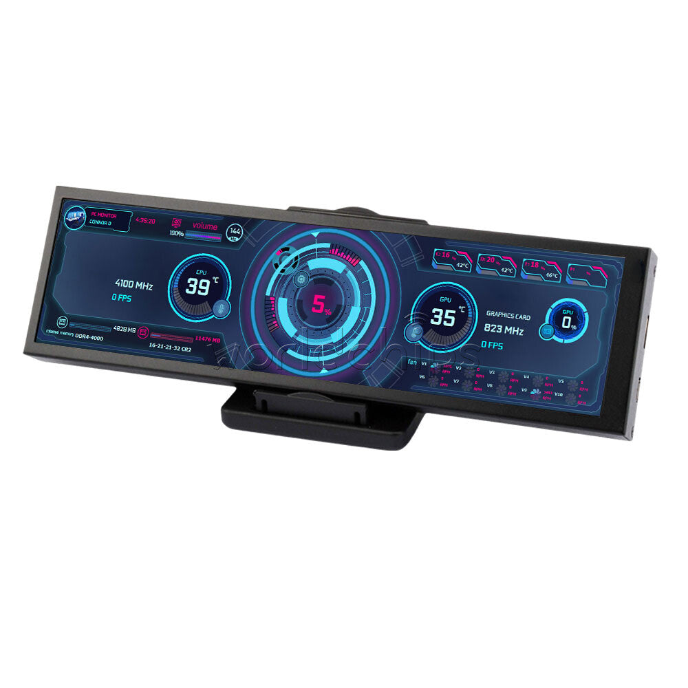 8.8"Long Strip LCD Screen 1920*480 USB-HDMI Sub-Display Monitor for Computer Car