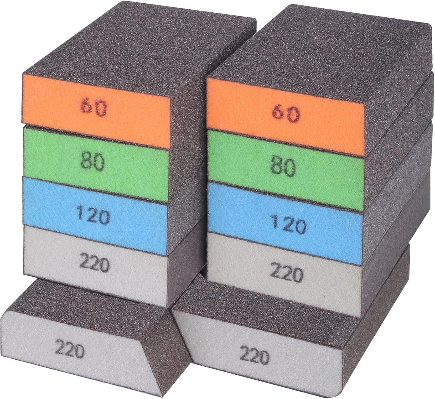 BOSHCRFAT 10 Pack Sanding Block, Washable and Reusable Sanding Sponge for Wood D