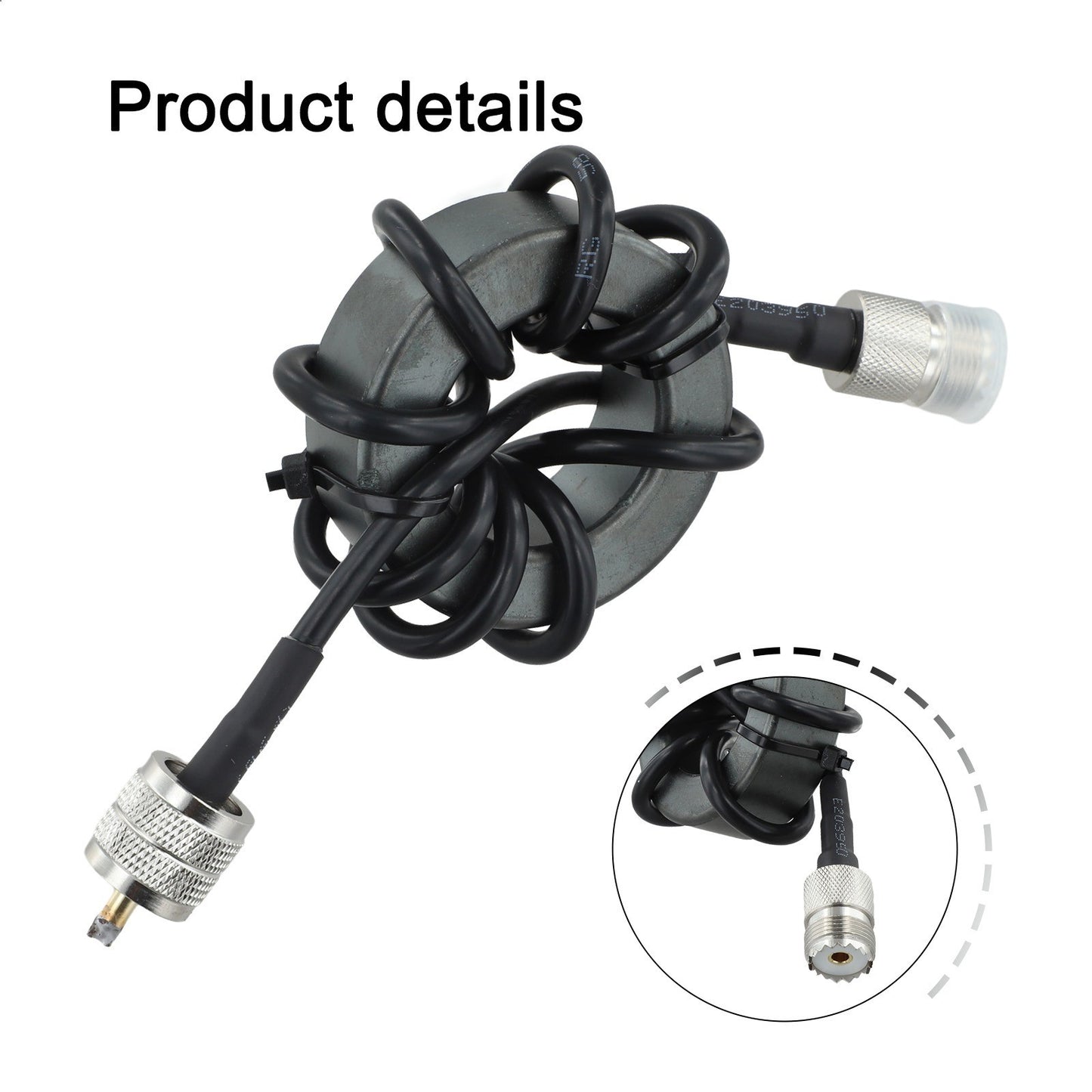 830MHz Magnetic Ring for Shortwave Radio with M Male and M Female Interfaces