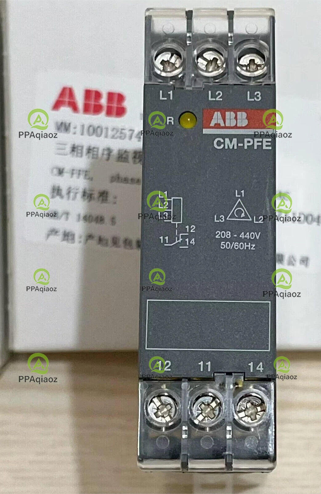 1PCS  ABB  CM-PFE  1SVR550824R9100 MONITORING RELAY 1C/O 208-440VAC
