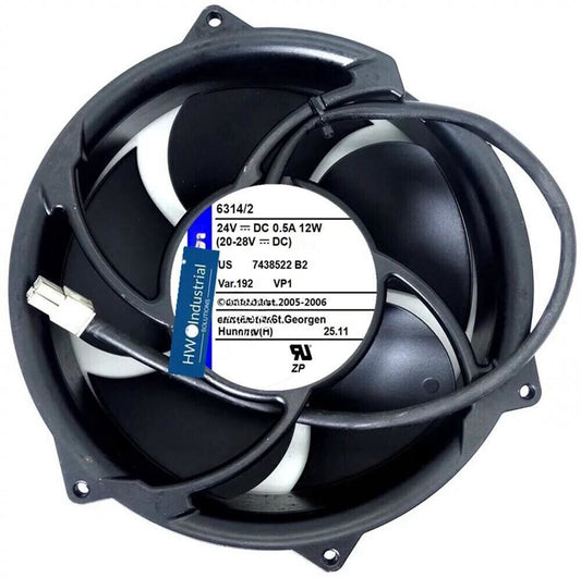 1/piece 6314/2 24V 0.5A 12W 4-wire Speed Control Inverter Cooling Fan