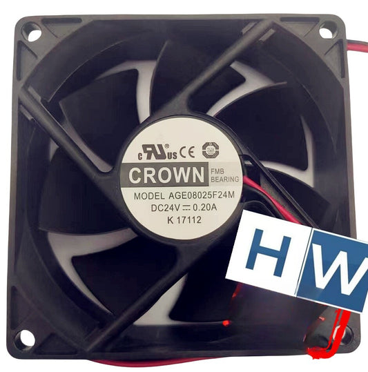 CROWN AGE08025F24M 8025 24V 0.20A 8CM Inverter Cooling Fan