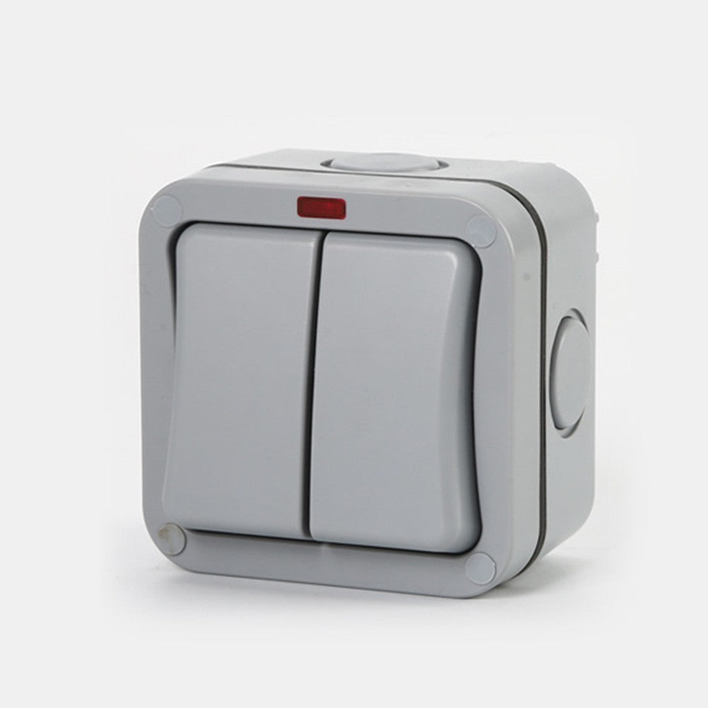 Outdoor Switch 2-Gang Weatherproof 20A 44mm IP66 Outdoor Switch Switch
