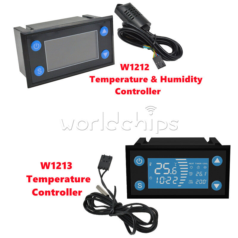 LED Temperature Humidity Controller Digital Thermostat AC110-220V W1213 W1212