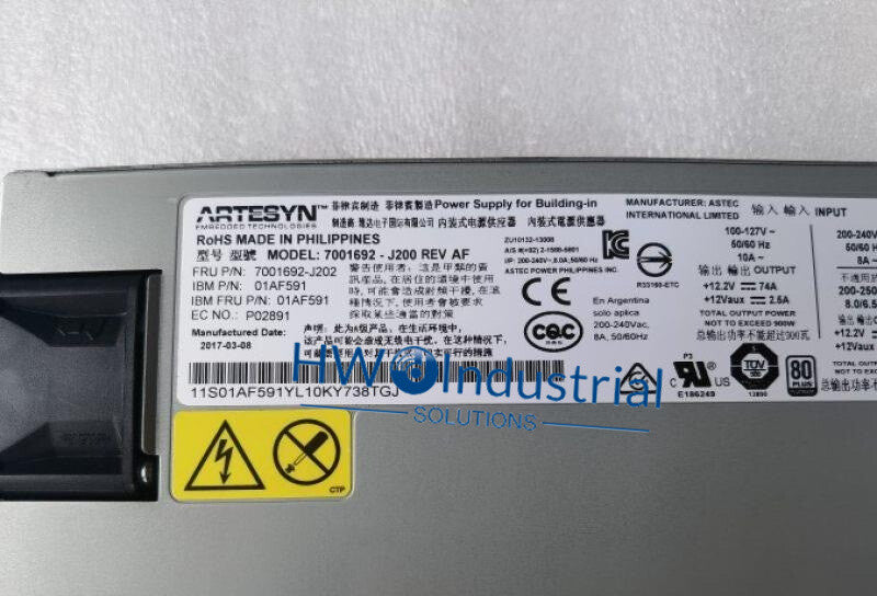 1PC IBM S814 S824 1400W power supply 7001692-J200 01AF591