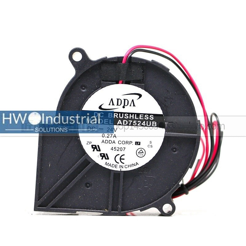 ADDA AD7524UB 24V 0.27A 7530 Turbo Blower Cooling Fan
