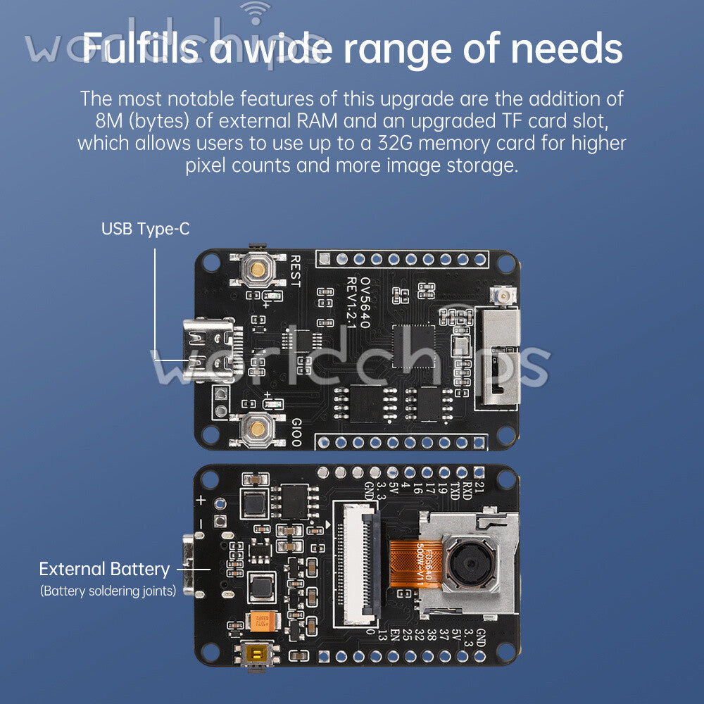 OV5640 ESP32-CAM Camera Module Kit WIFI Bluetooth Development Board 500W Pixel
