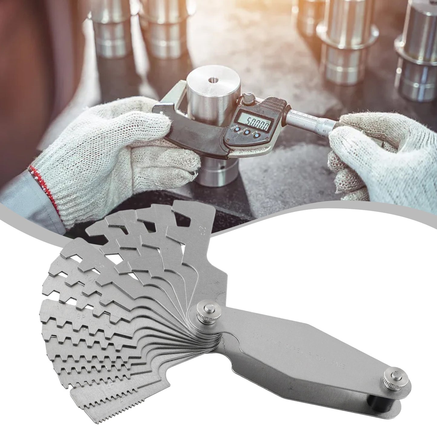 High Quality Stainless Steel Gauge for Reliable Screw Pitch Measurement