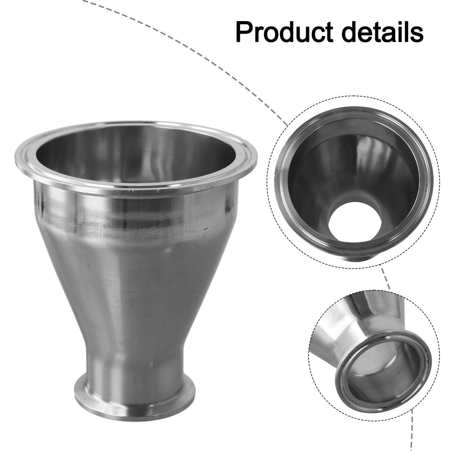 Sanitary Stainless Steel Tri Clamp Ferrule for 2 inch 4 inch Pipe Reducer
