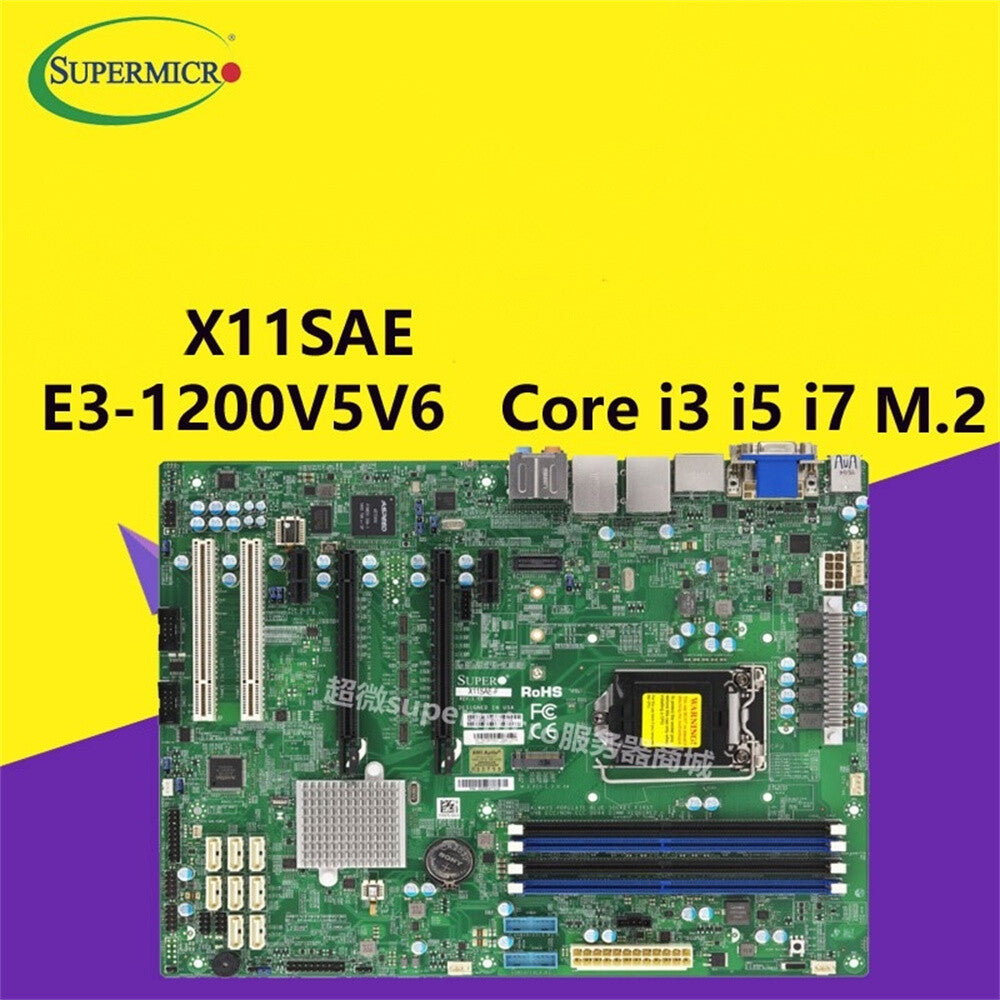 1/piece Supermicro X11SAE Workstation Server Motherboard 1151-pin C236 Chip