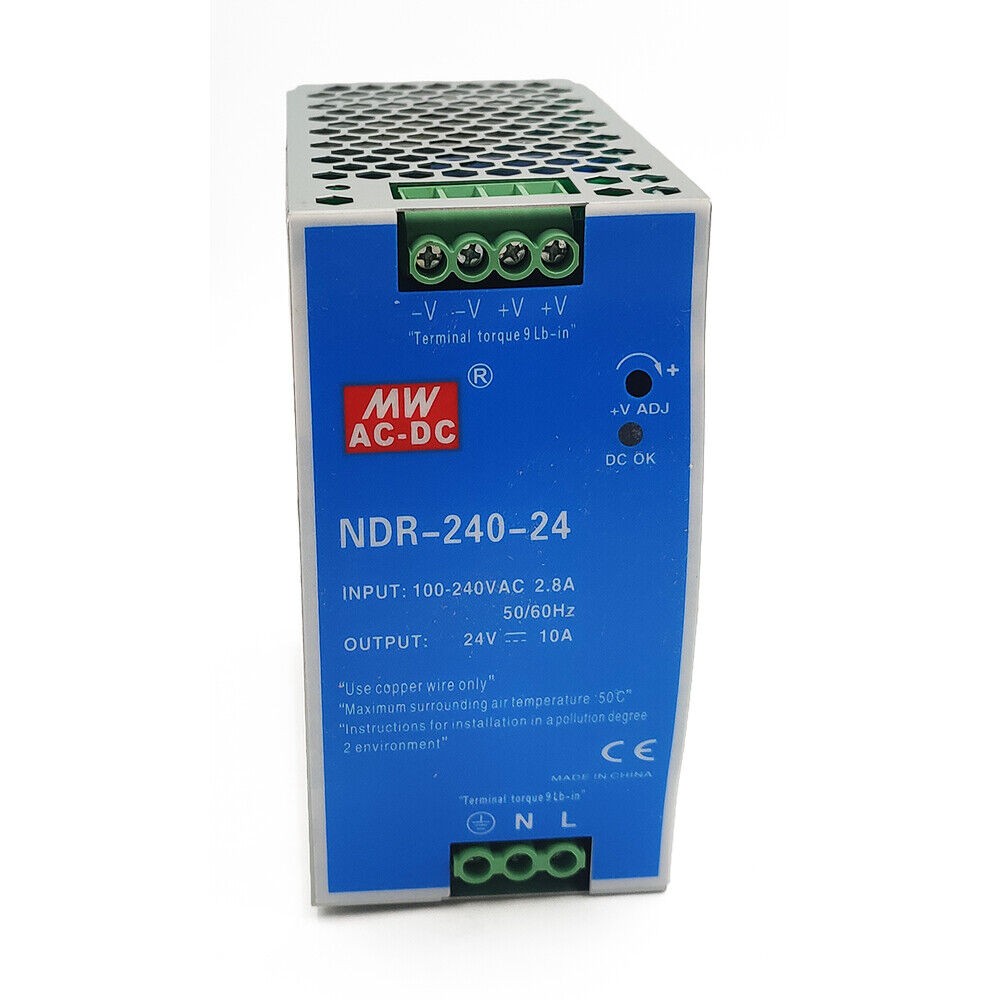 10A Industrial DIN Rail Power Supply 240W Input 100V-240V Output 24V NDR-240-24V