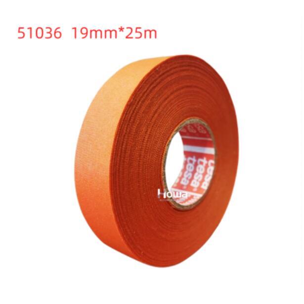 5 Rolls Tes 51036 19mmx25m orange Cloth Tape Wire electrical wiring harness car