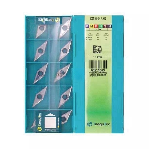 Box/10PCS Taegutec Diamond CNC Blade VCGT160404FL K10