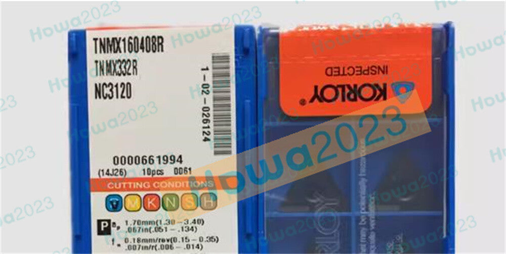 10Pcs/BOX KORLOY TNMX160408R NC3120 TNMX332R Carbide Inserts Turning Blade