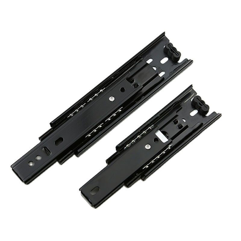 1Pc Drawer Short Slide Fold 3Section Ball Guide Rail Track 35mm 45m 4 to 8Inches