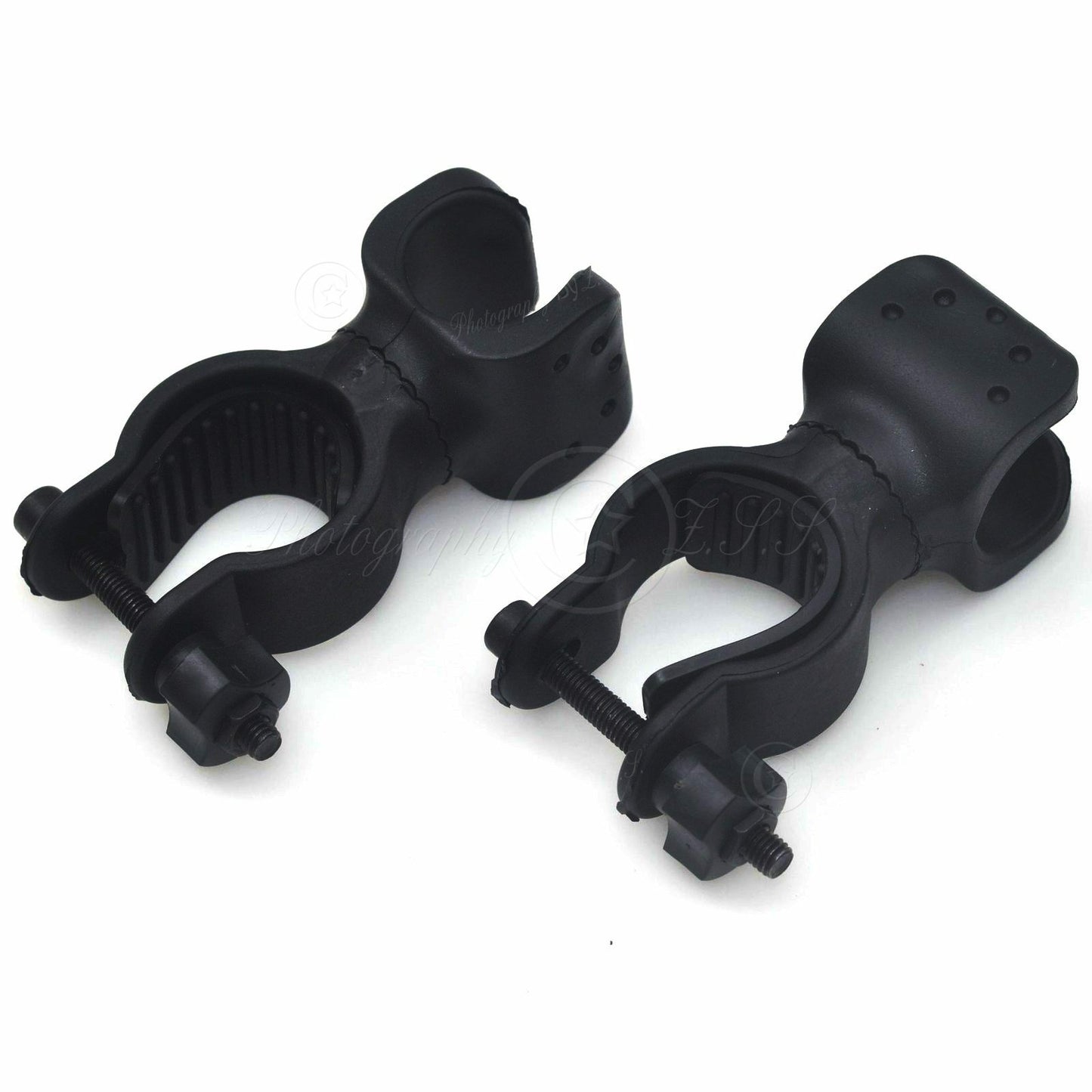 2x Bicycle LED Flashlight Bracket 360° Holder Mount Soft Bike Quick Release Clip