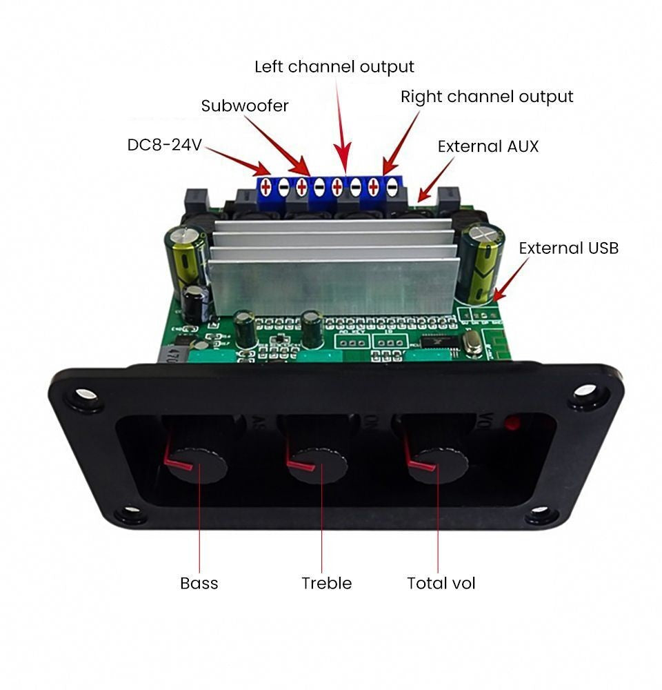 Subwoofer Power Amplifiers Board TPA3156D2 Bluetooth Home Audio Amplificador DIY