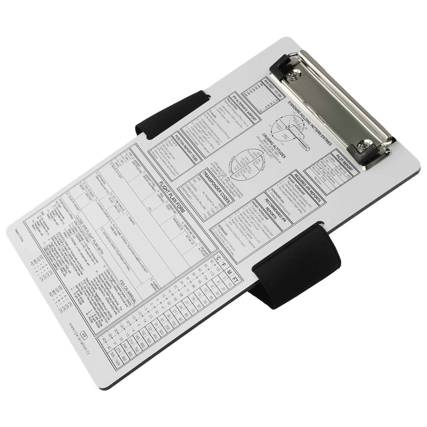 Aluminum Knee Board with Positioning Cards Essential for Flight Students