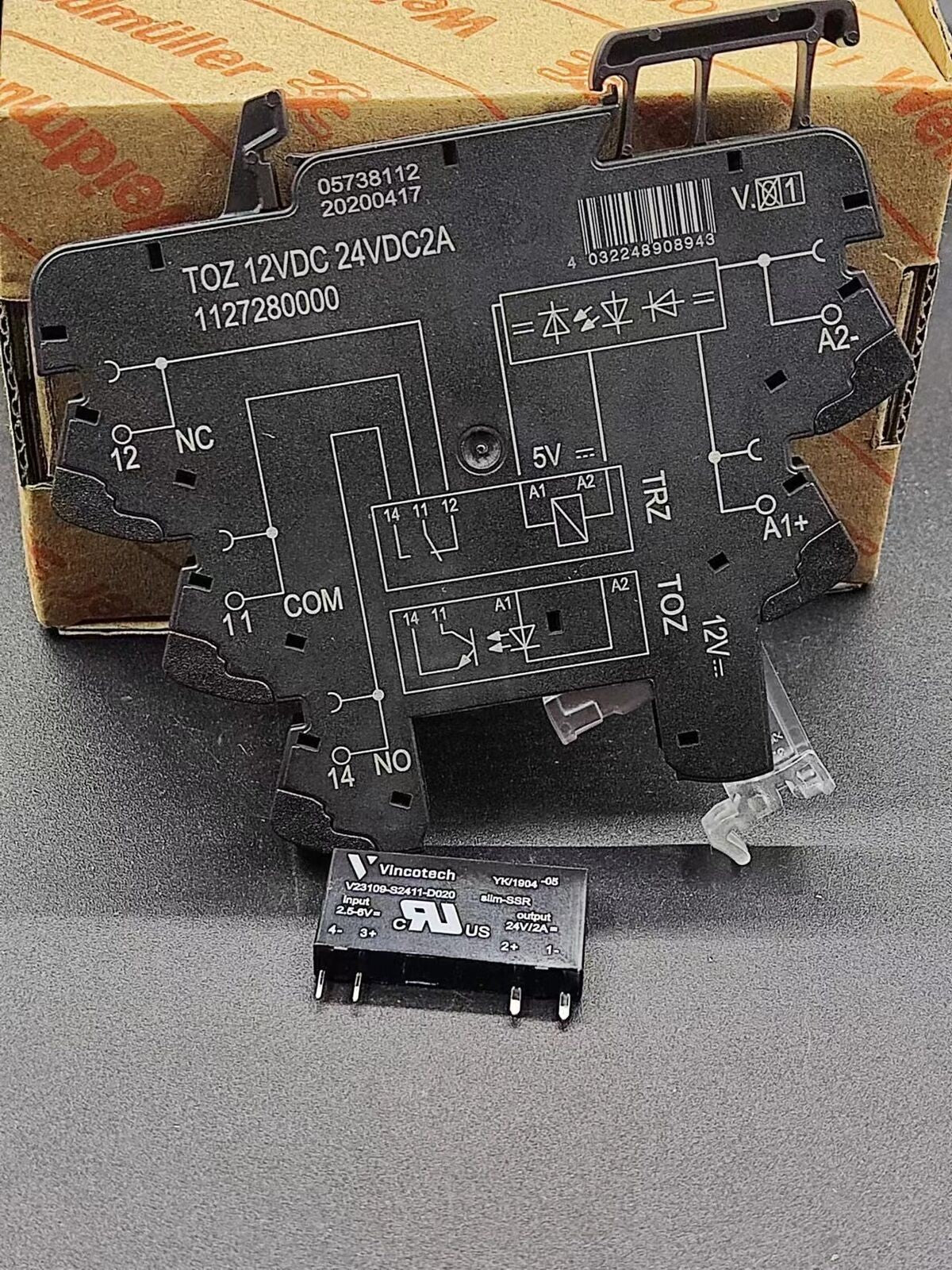 1pcs 1127280000 TOZ 12VDC 24VDC2A with V23109-S2411-D020 24VDC 2A 4 Pins Relay