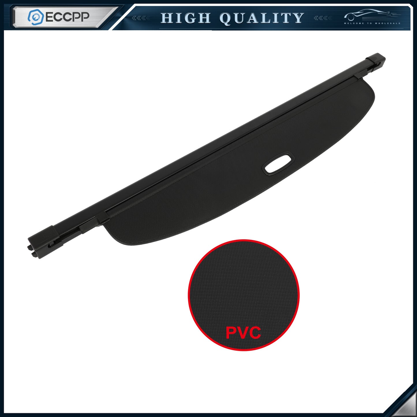 Car Rear Trunk Cargo Cover For Audi Q7 2016-2018 Security Shield Shade Black