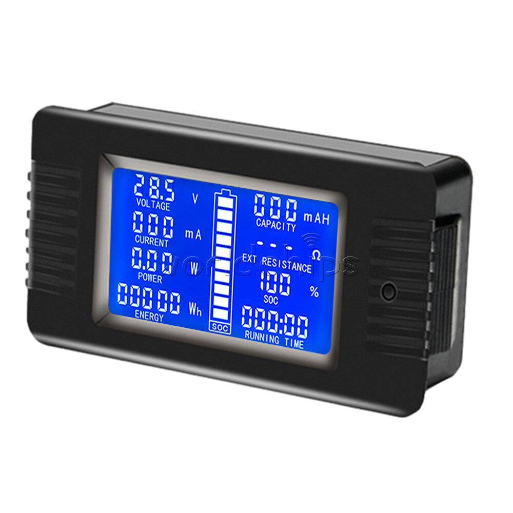 8-120V LCD Digital Voltage Current Power Meter Multifunction Battery Coulometer