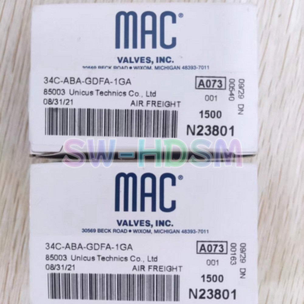 1PCS  for MAC Solenoid Valve 34C-ABA-GDFA-1GA Freight Free