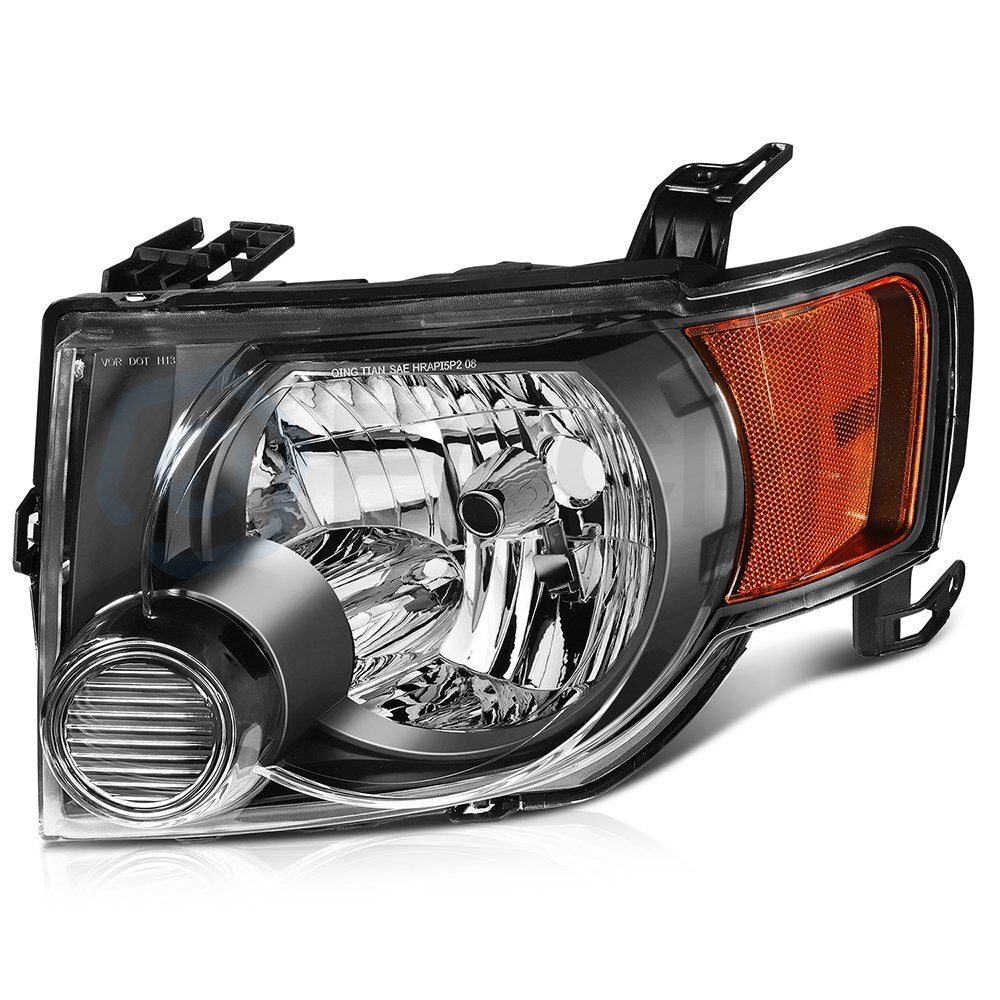 Fits 2008-2012 Ford Escape SUV Front Headlights Assembly Left + Right Sides Set