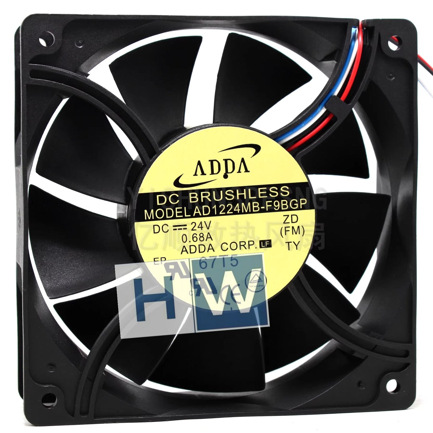 1PC AD1224MB-F91GP ADDA 120*38mm 24V 0.68A 12CM Inverter 4-wire Cooling Fan